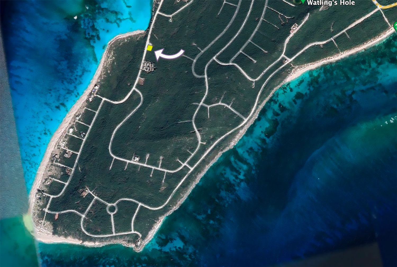 Hilltop lot with stunning ocean views in Sandy Point, San Salvador, The Bahamas