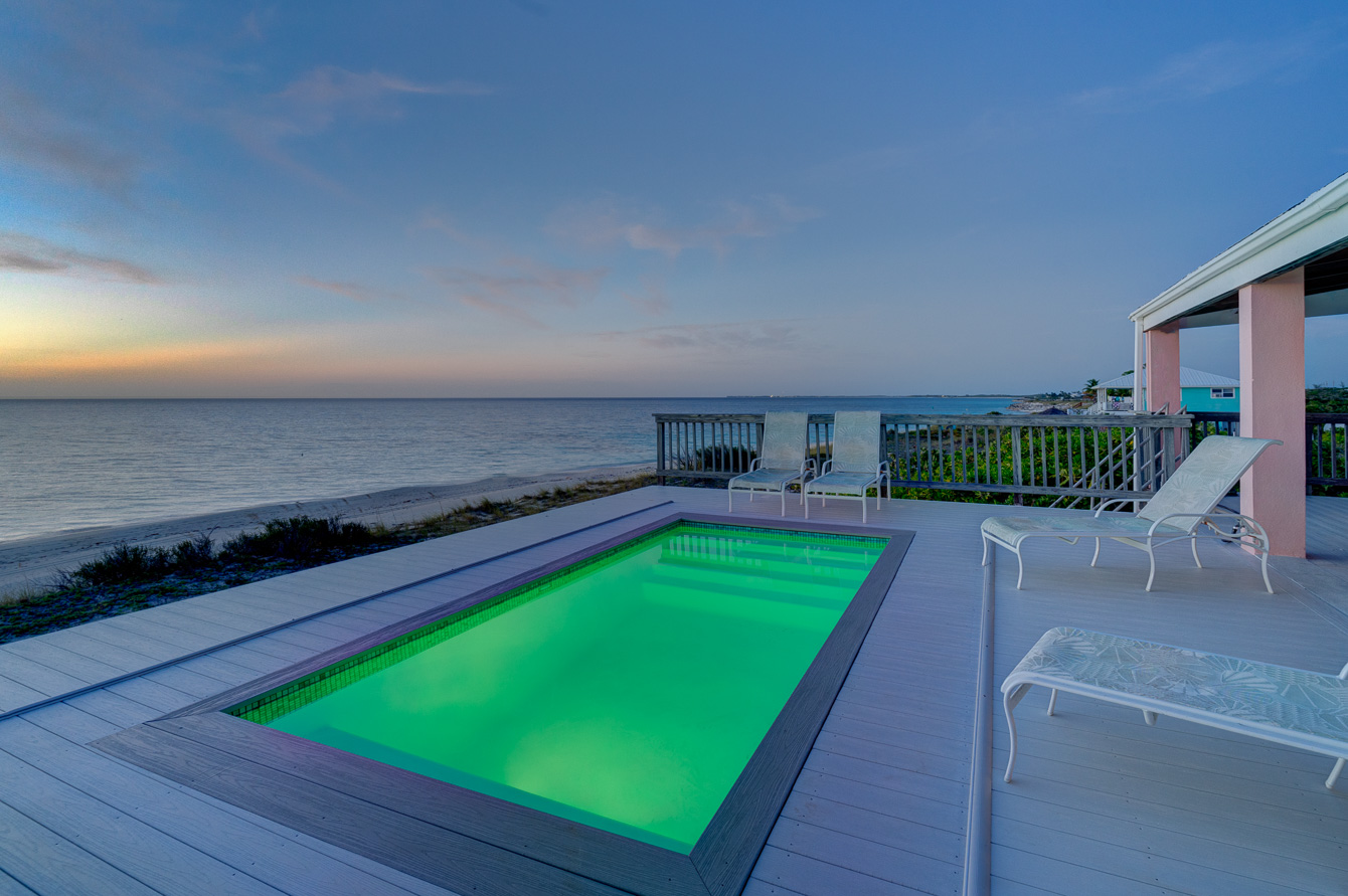 The pool at The Family Beach House on San Salvador