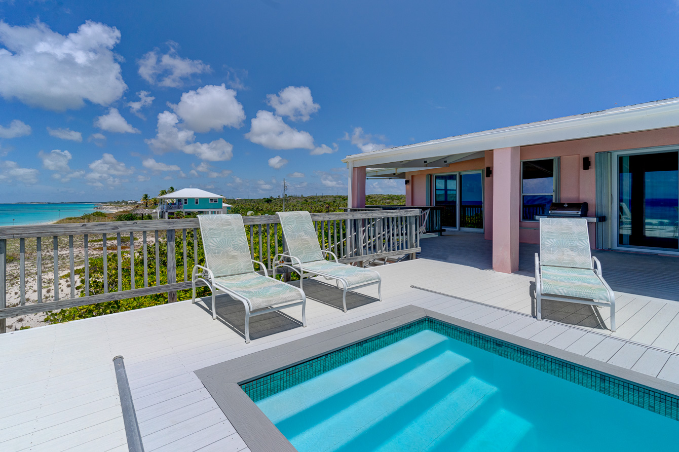 The pool at The Family Beach House on San Salvador